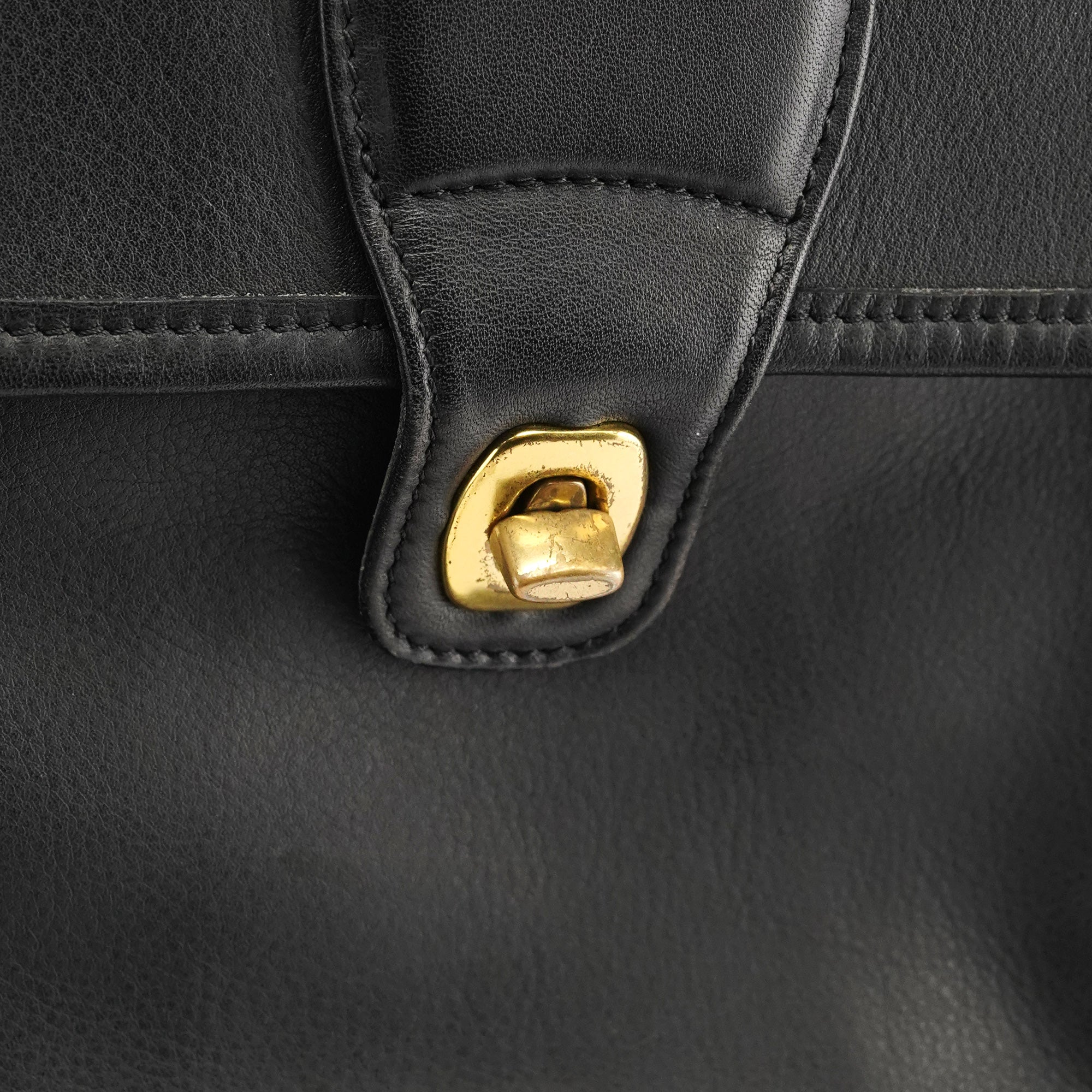 Coach 0532 Black Leather Metropolitan 2-Way Bag