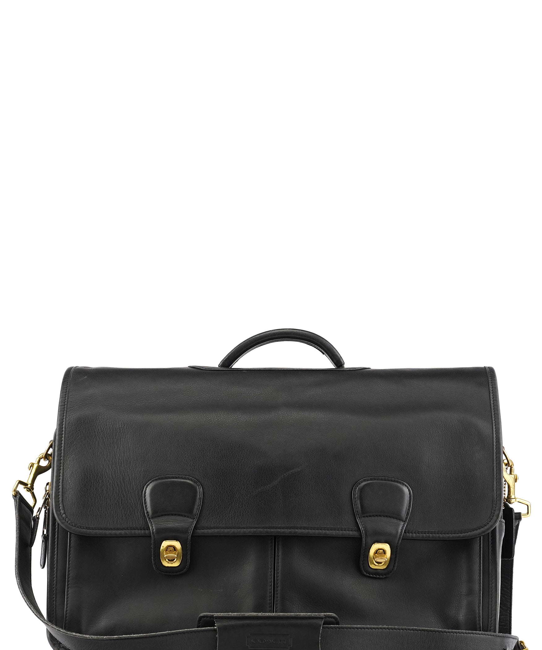 Coach 0532 Black Leather Metropolitan 2-Way Bag