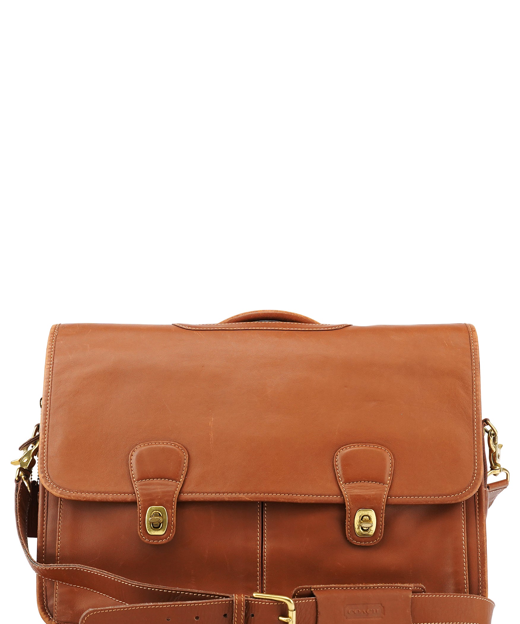 Coach 0532 Light Brown Leather Metropolitan 2-Way Bag