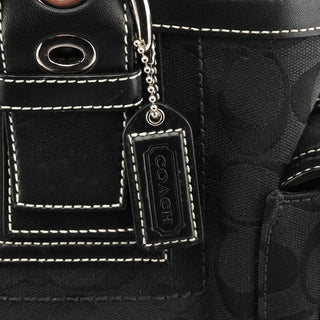 Coach 10079 Black Signature Soho Multi-Pocket Tote Bag