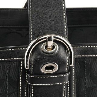 Coach 10079 Black Signature Soho Multi-Pocket Tote Bag