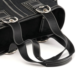 Coach 10079 Black Signature Soho Multi-Pocket Tote Bag