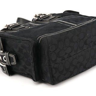 Coach 10079 Black Signature Soho Multi-Pocket Tote Bag