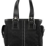 Coach 10079 Black Signature Soho Multi-Pocket Tote Bag