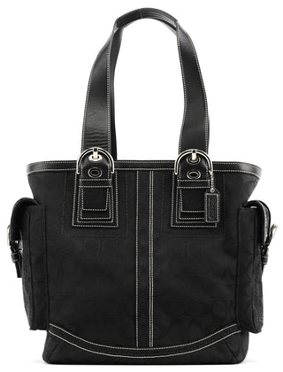 Coach 10079 Black Signature Soho Multi-Pocket Tote Bag