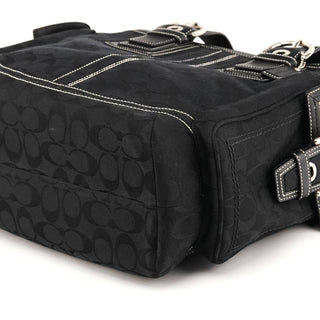 Coach 10079 Black Signature Soho Multi-Pocket Tote Bag