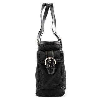 Coach 10079 Black Signature Soho Multi-Pocket Tote Bag