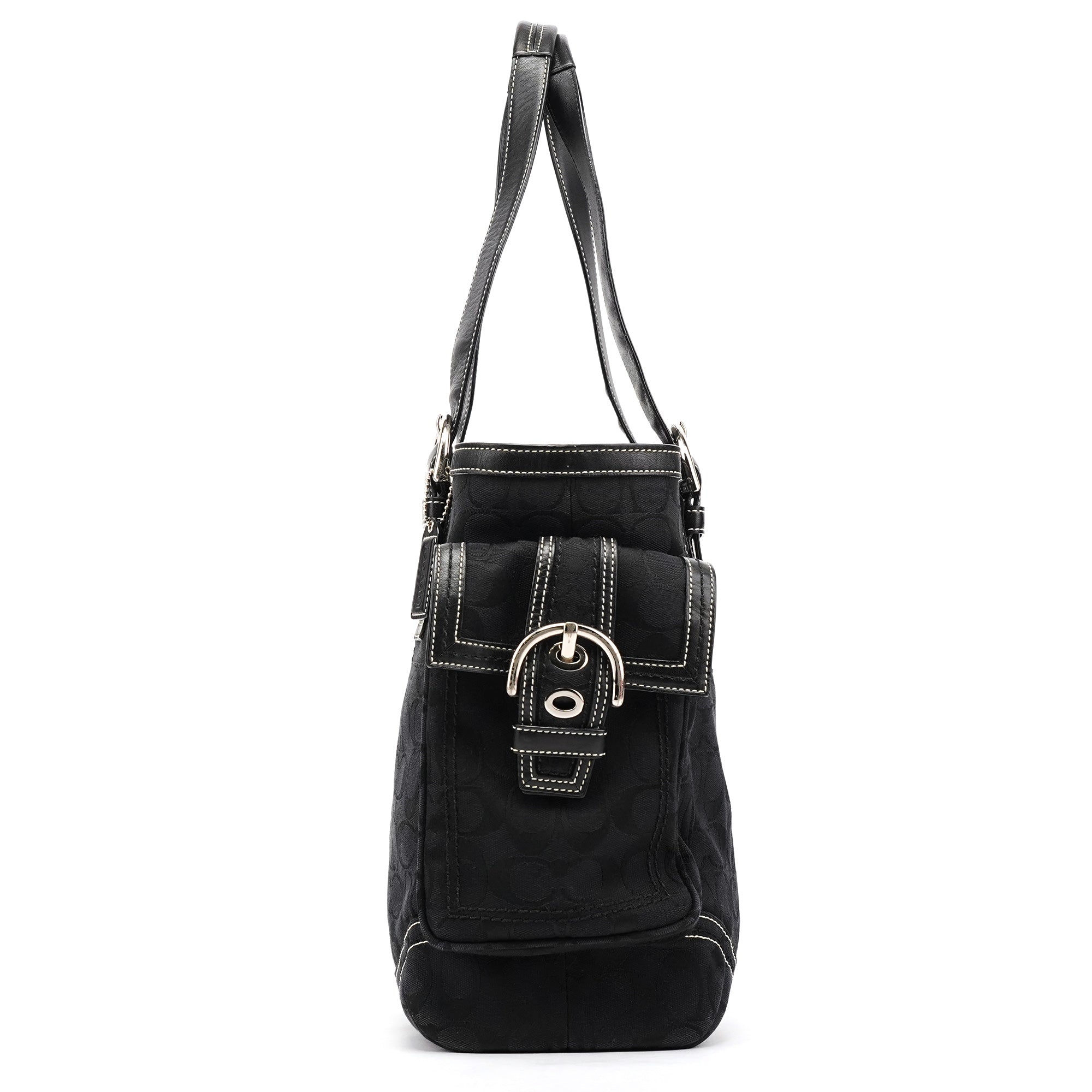 Coach 10079 Black Signature Soho Tote Bag