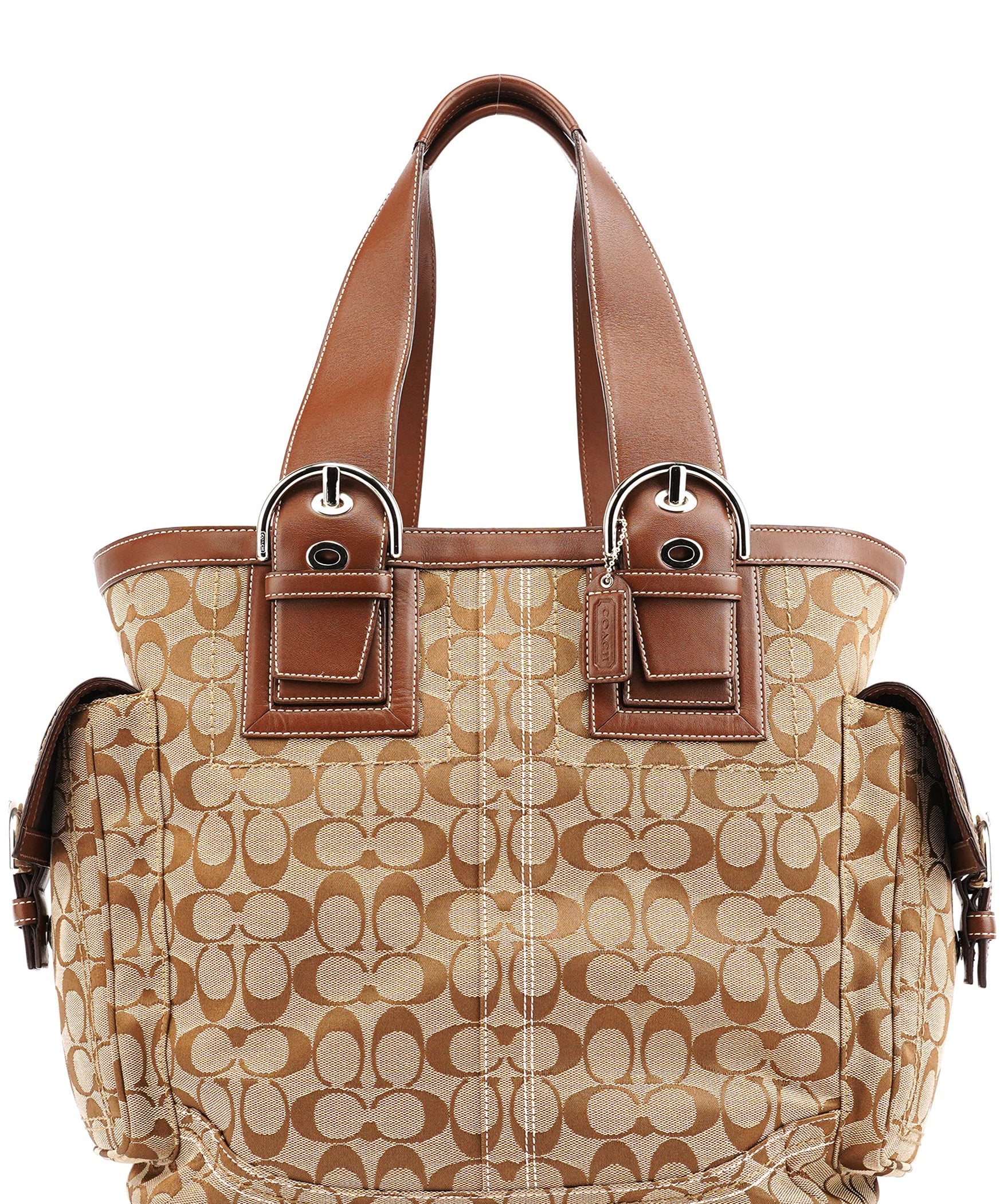 Coach 10080 Beige Brown Signature Soho Tote Bag