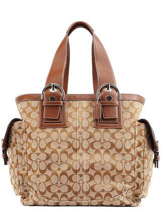 Coach 10080 Beige Brown Signature Soho Tote Bag