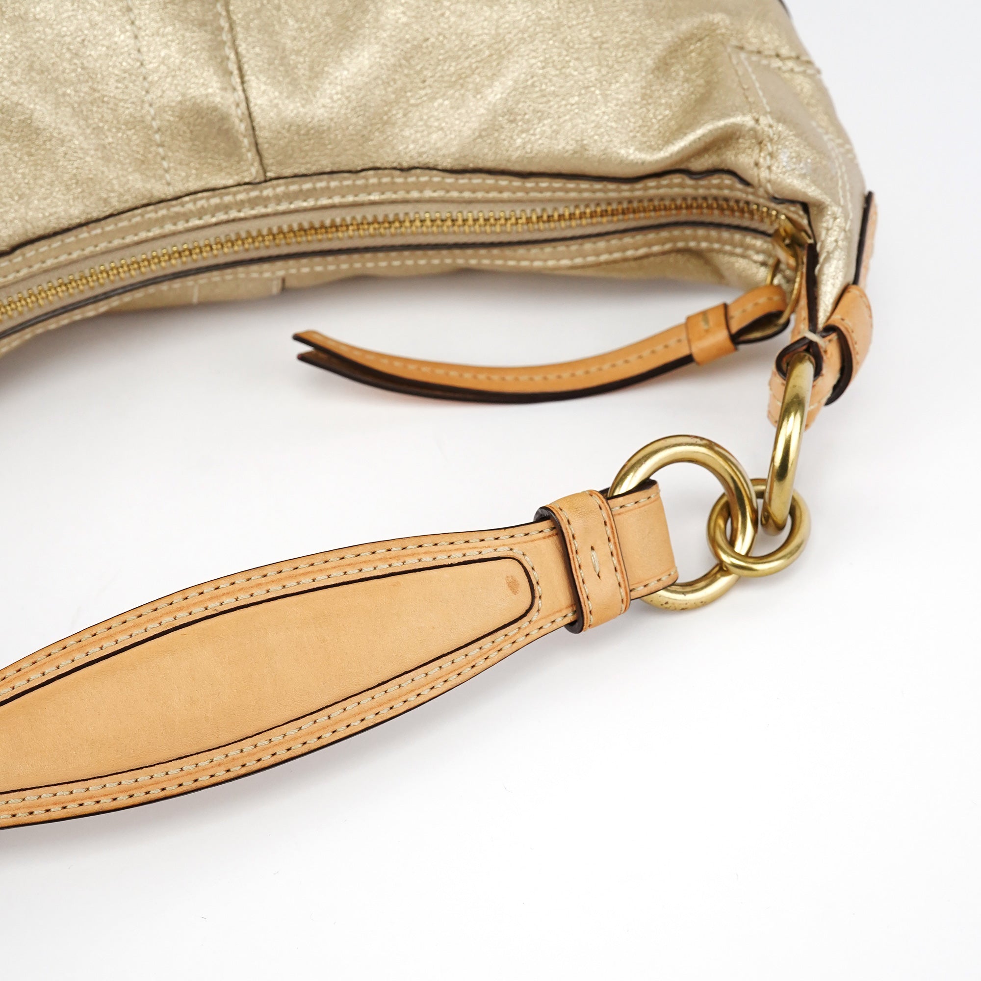 Coach 10179 Gold Leather Shoulder Bag