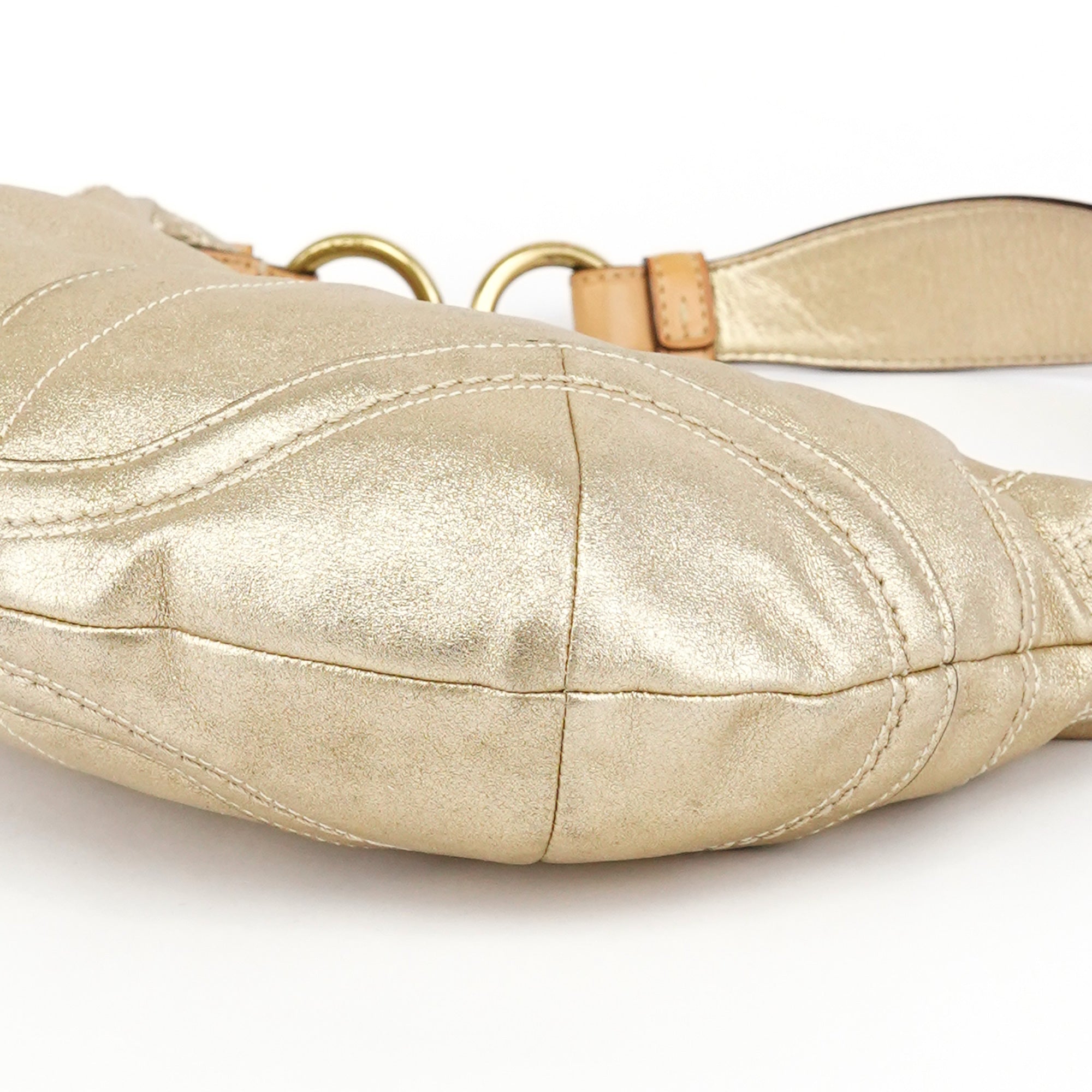 Coach 10179 Gold Leather Shoulder Bag