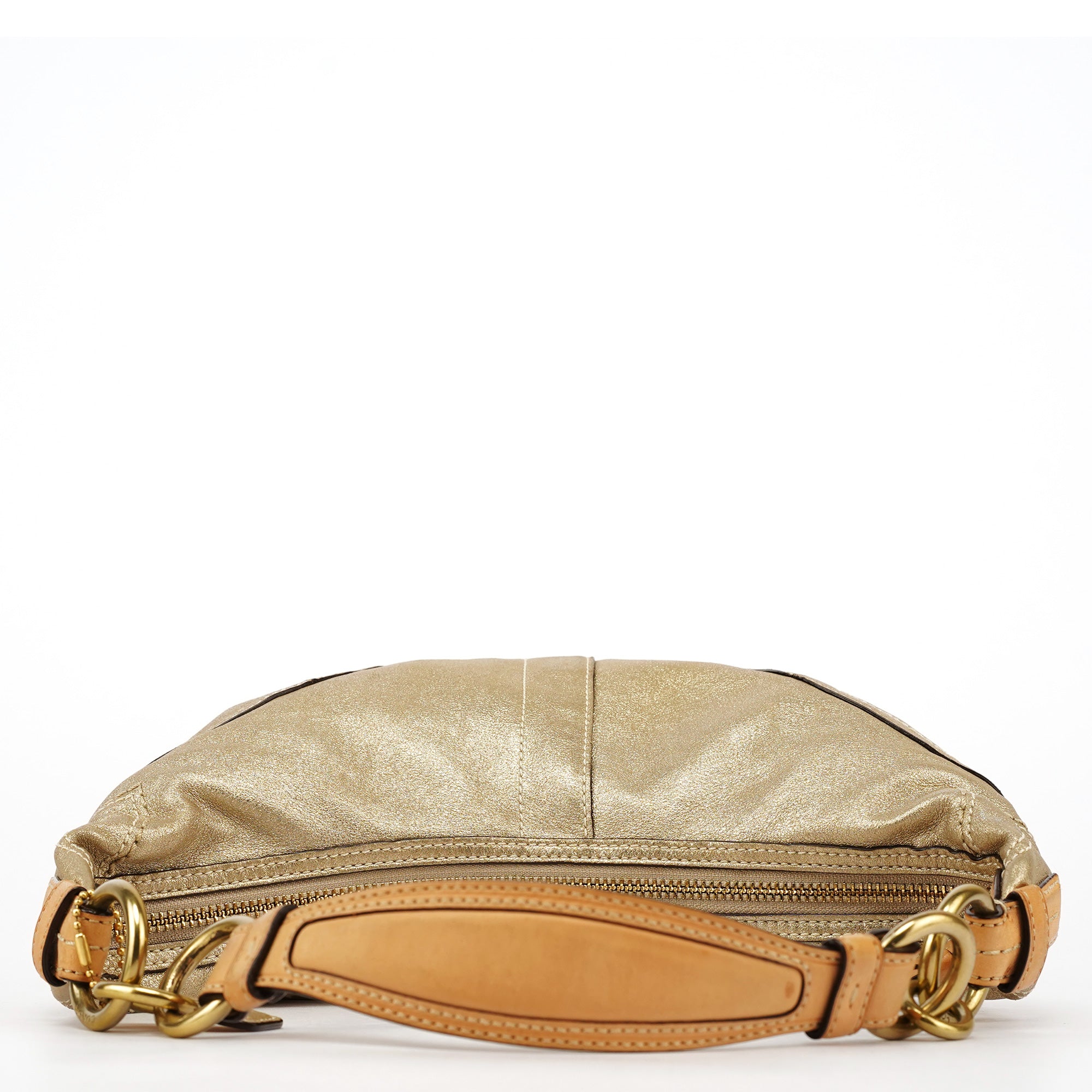 Coach 10179 Gold Leather Shoulder Bag