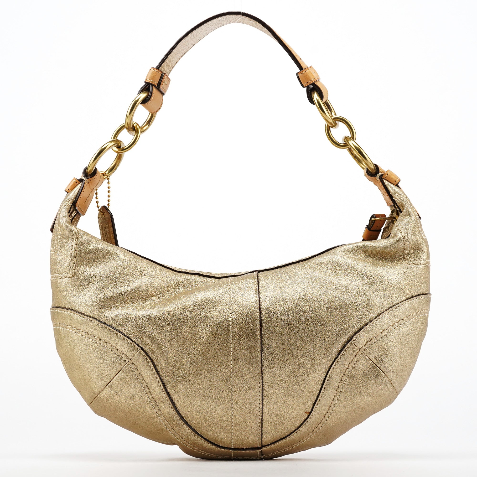 Coach 10179 Gold Leather Shoulder Bag