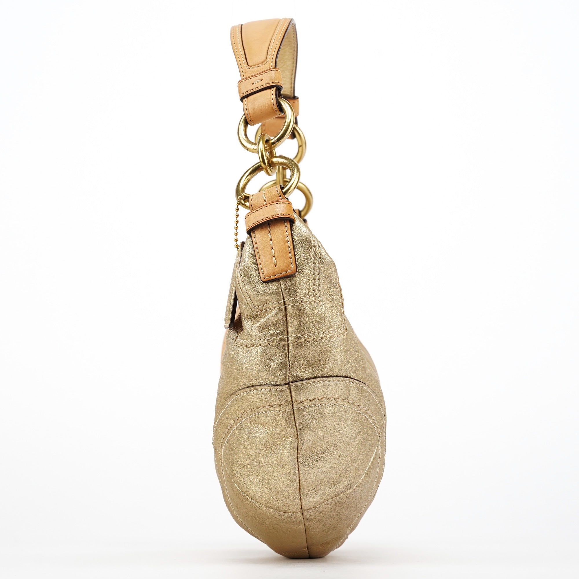 Coach 10179 Gold Leather Shoulder Bag
