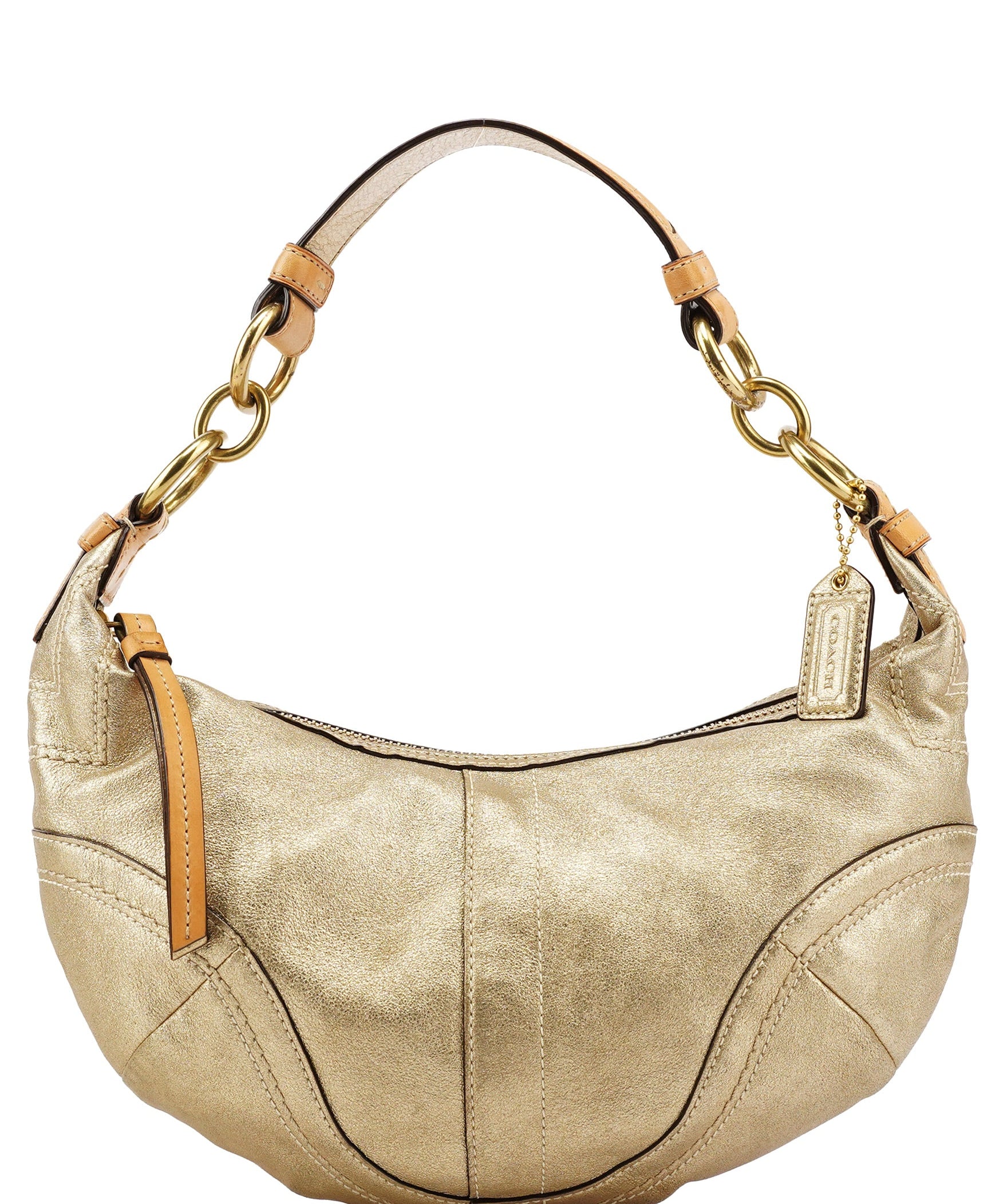 Coach 10179 Gold Leather Shoulder Bag