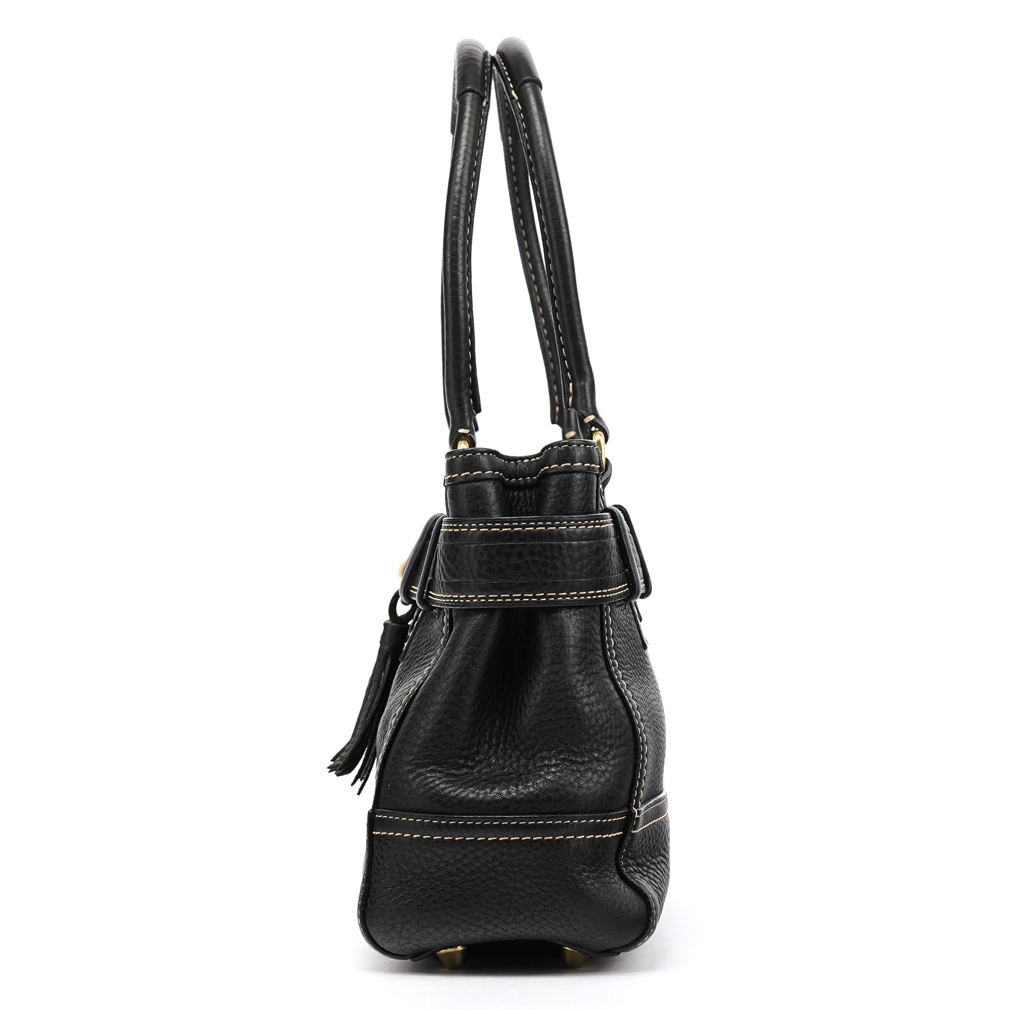 Coach 10212 Black Pebbled Leather Hamptons Tote Bag