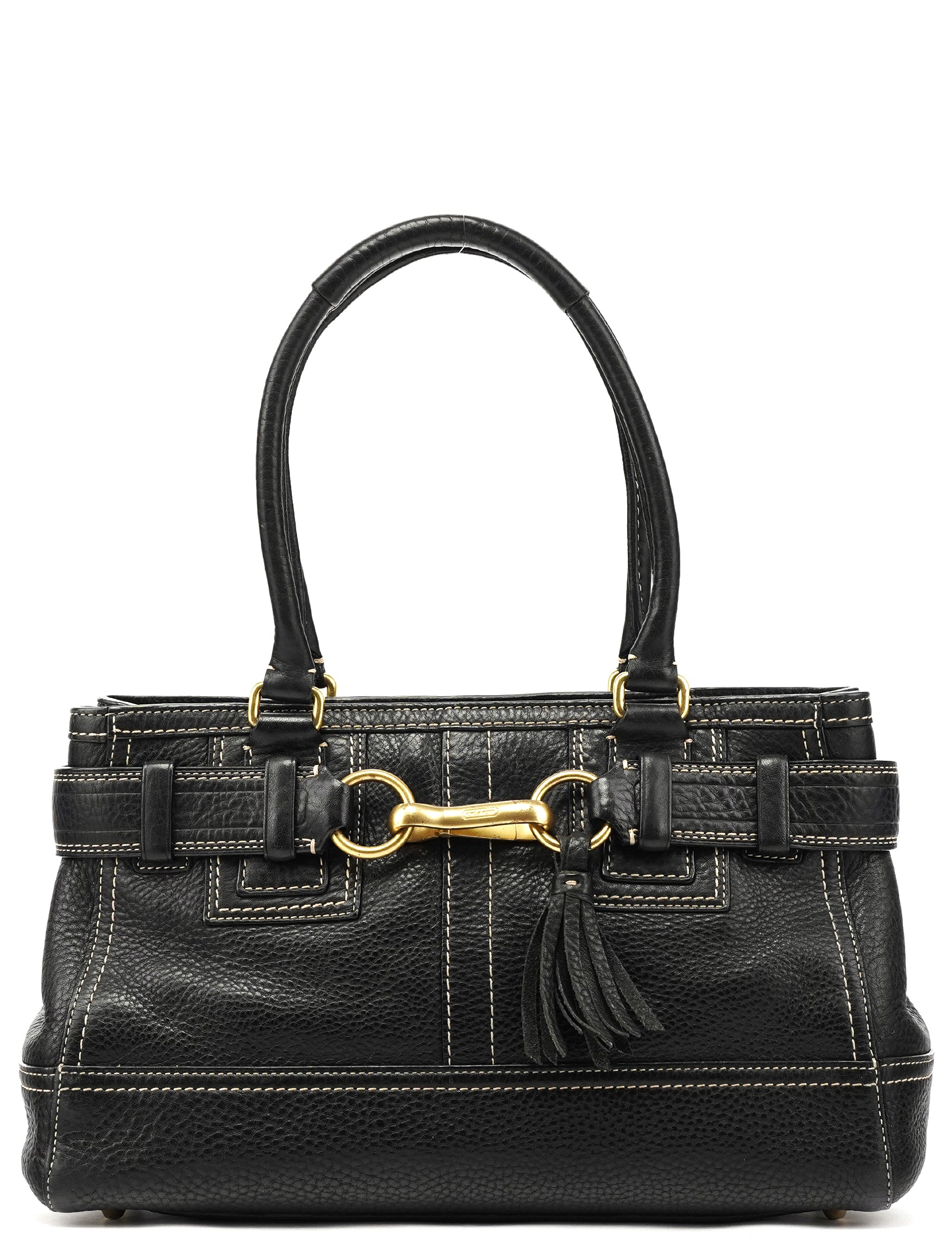 Coach 10212 Black Pebbled Leather Hamptons Tote Bag – Rediscover