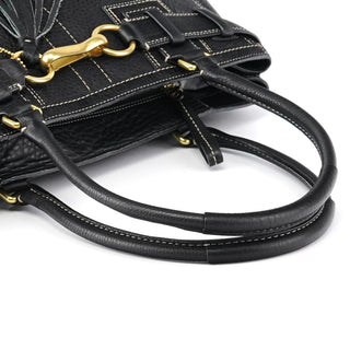 Coach 10213 Black Pebbled Leather Hampton Tote Bag