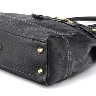 Coach 10213 Black Pebbled Leather Hampton Tote Bag