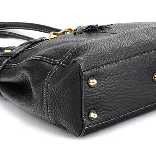 Coach 10213 Black Pebbled Leather Hampton Tote Bag