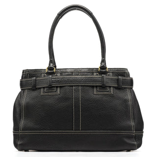 Coach 10213 Black Pebbled Leather Hampton Tote Bag
