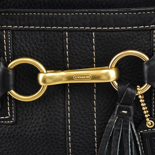 Coach 10213 Black Pebbled Leather Hamptons Tote Bag