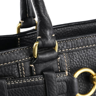 Coach 10213 Black Pebbled Leather Hamptons Tote Bag