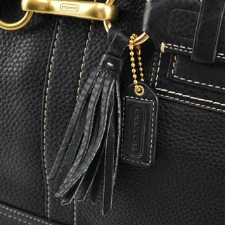 Coach 10213 Black Pebbled Leather Hamptons Tote Bag