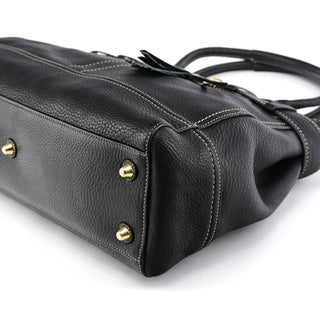 Coach 10213 Black Pebbled Leather Hamptons Tote Bag