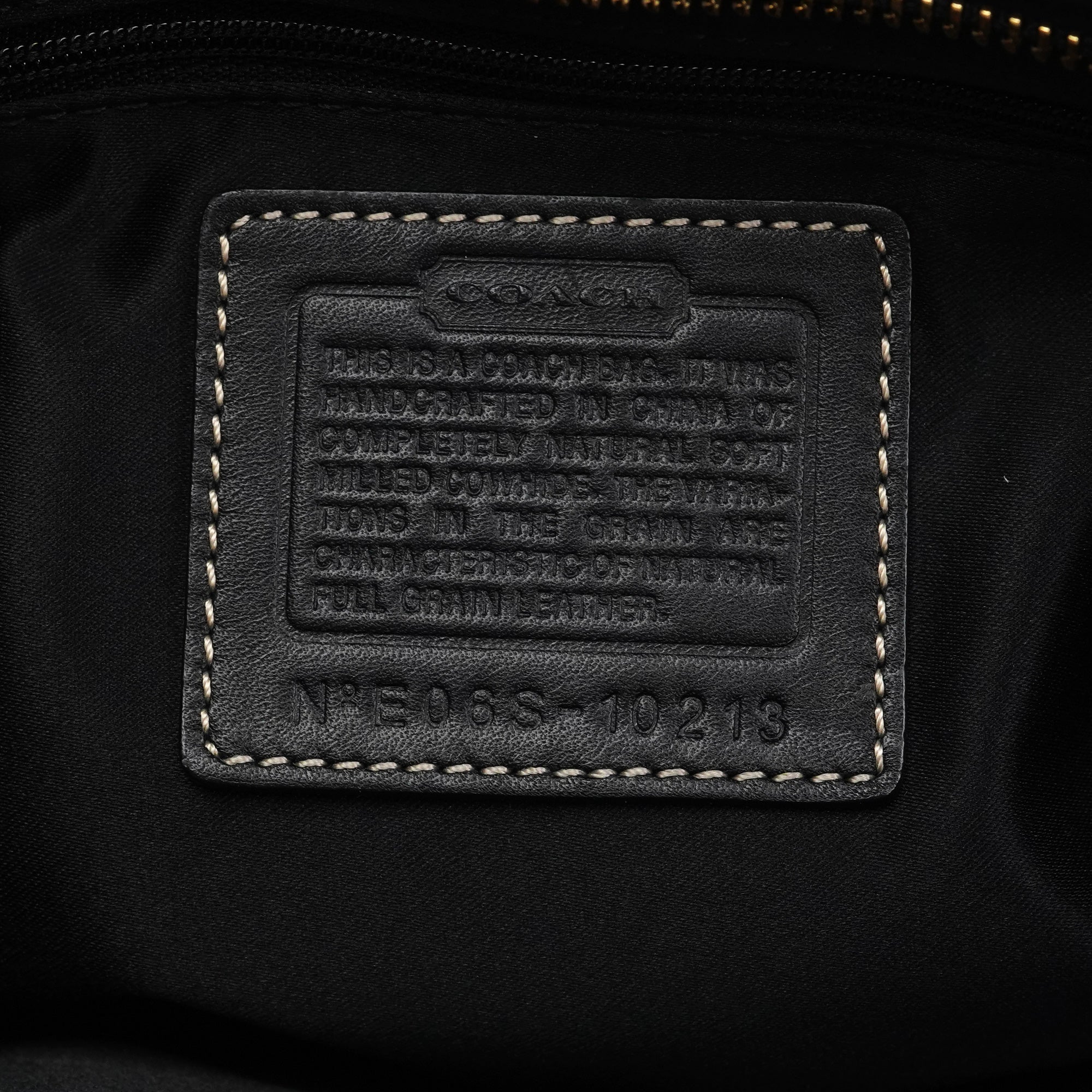 Coach 10213 Black Pebbled Leather Hamptons Tote Bag