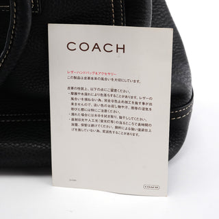 Coach 10213 Black Pebbled Leather Hamptons Tote Bag