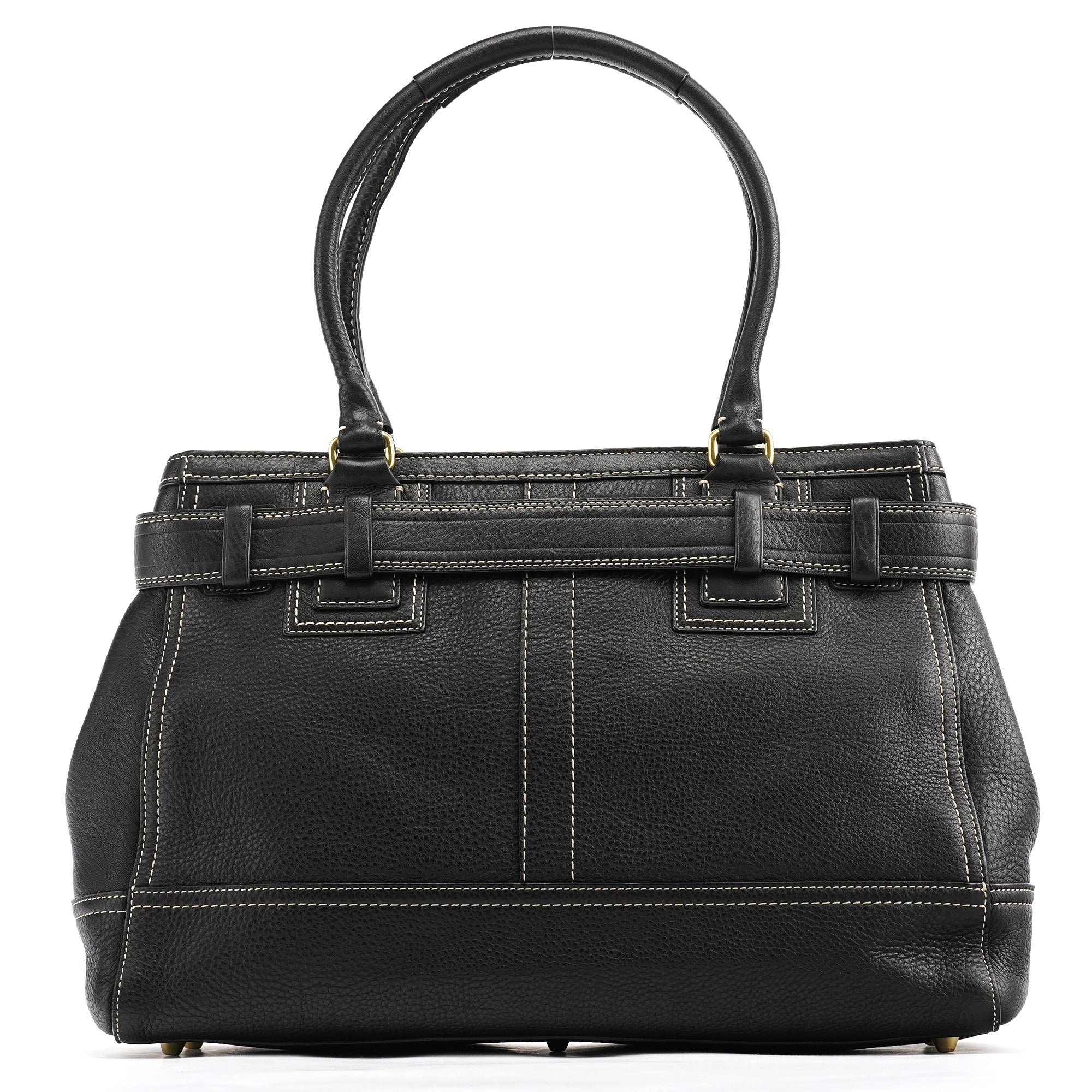 Coach 10213 Black Pebbled Leather Hamptons Tote Bag