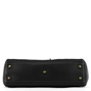 Coach 10213 Black Pebbled Leather Hamptons Tote Bag