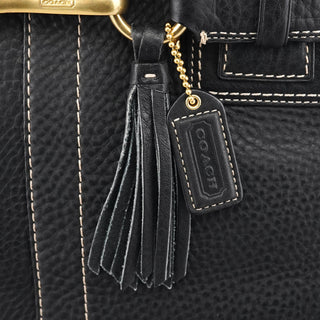 Coach 10213 Black Pebbled Leather Hamptons Tote Bag