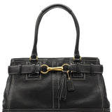 Coach 10213 Black Pebbled Leather Hamptons Tote Bag