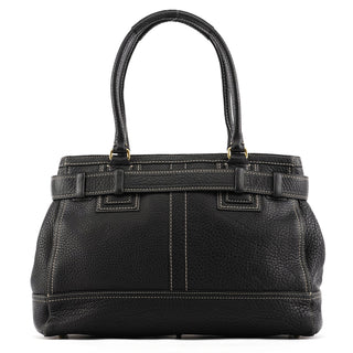 Coach 10213 Black Pebbled Leather Hamptons Tote Bag