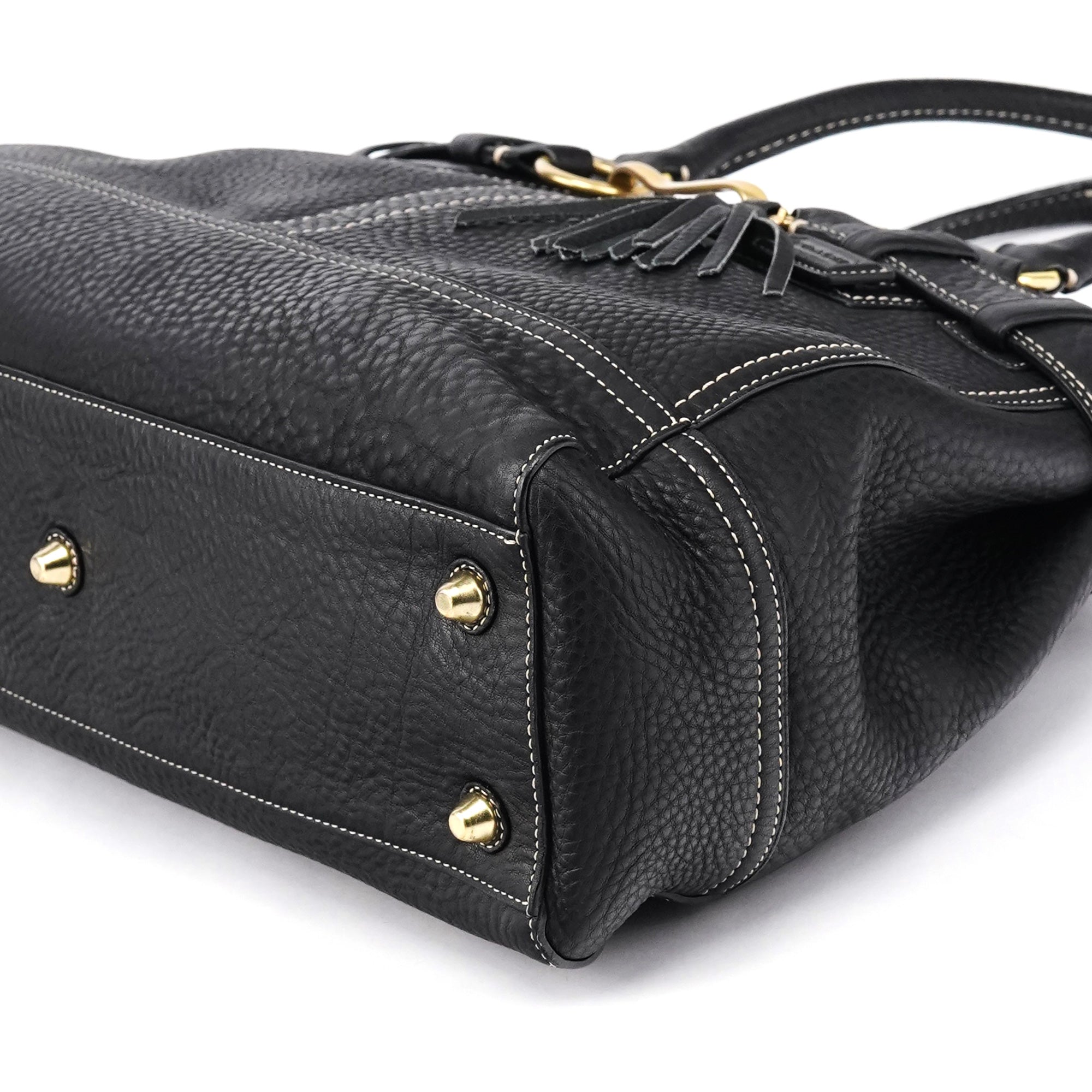 Coach 10213 Black Pebbled Leather Hamptons Tote Bag