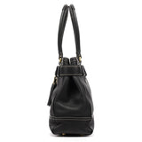 Coach 10213 Black Pebbled Leather Hamptons Tote Bag