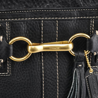 Coach 10213 Black Pebbled Leather Hamptons Tote Bag