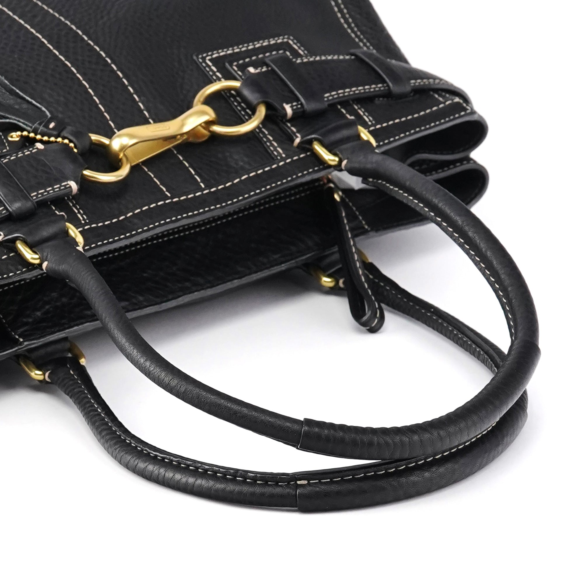Coach 10213 Black Pebbled Leather Hamptons Tote Bag
