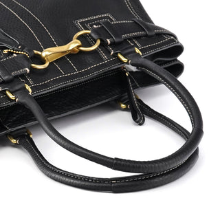 Coach 10213 Black Pebbled Leather Hamptons Tote Bag