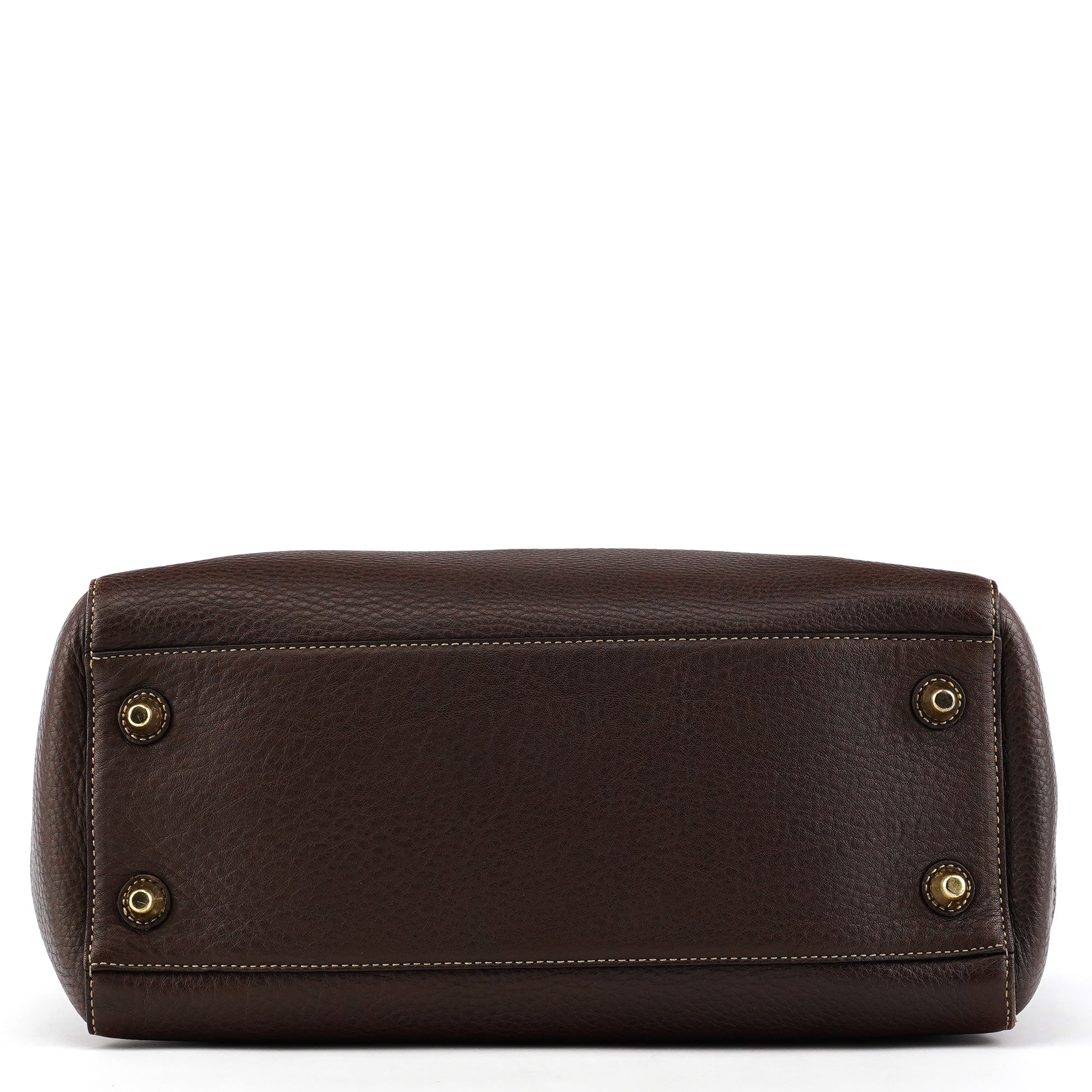 Coach 10214 Brown Pebbled Leather Hamptons Tote Bag