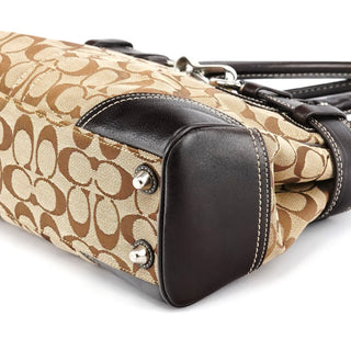 Coach 10245 Beige Brown Signature Hampton Tote Bag
