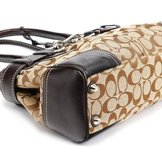 Coach 10245 Beige Brown Signature Hampton Tote Bag