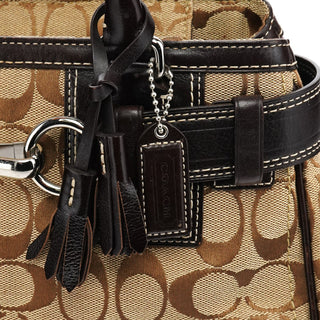 Coach 10245 Beige Brown Signature Hampton Tote Bag