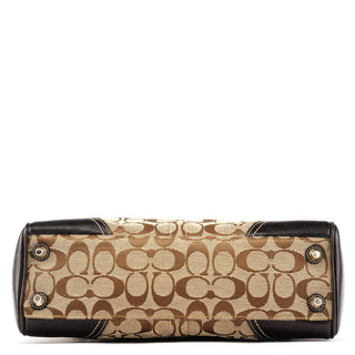 Coach 10245 Beige Brown Signature Hampton Tote Bag