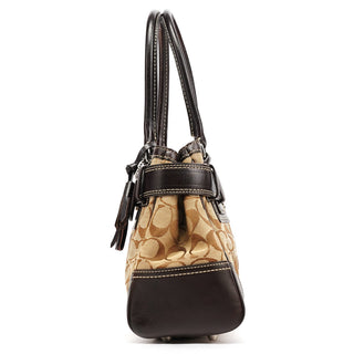 Coach 10245 Beige Brown Signature Hampton Tote Bag