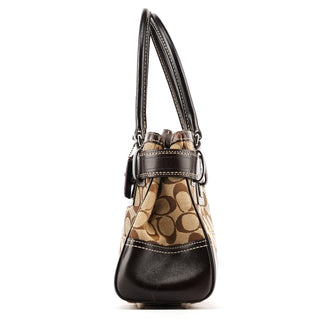 Coach 10245 Beige Brown Signature Hamptons Tote Bag