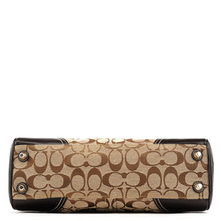 Coach 10245 Beige Brown Signature Hamptons Tote Bag